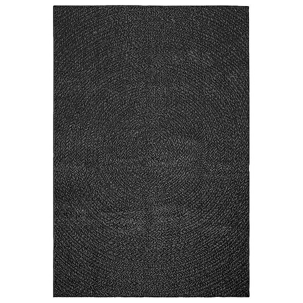 vidaXL Teppich Zizur Anthrazit 140x200cm Juteoptik Indoor Und Outdoor 22327 günstig online kaufen