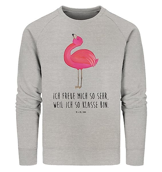 Mr. & Mrs. Panda Longpullover Flamingo Stolz Größe L - Heather Grey - Gesch günstig online kaufen