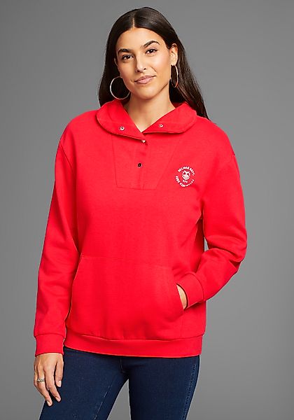 DELMAO Sweatshirt mit Troyer Kragen - günstig online kaufen