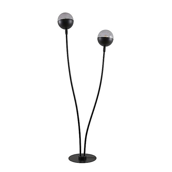 Lucande Stehlampe Dustian 9639216 Design Modern in Schwarz aus Glas 2-flamm günstig online kaufen