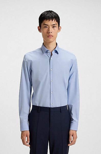 HUGO Langarmhemd Kenno Slim-Fit Hemd aus bügelleichter Baumwoll-Popeline günstig online kaufen