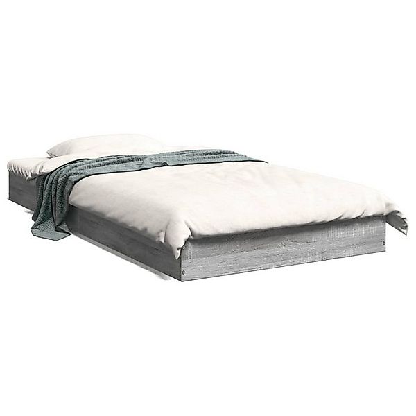 vidaXL Bettgestell, Bettrahmen Braun Eichen-Optik 100x200 cm Holzwerkstoff günstig online kaufen