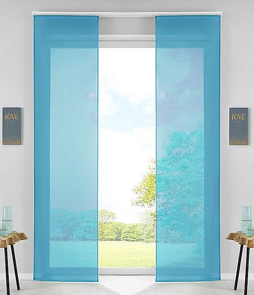 Gardinenbox Schiebegardine (2 St), Paneelwagen, transparent, Flächenvorhäng günstig online kaufen