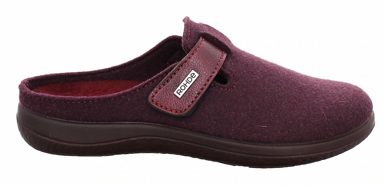 Rohde Pantoffel "BARI", Hausschuh, Clog mit Klettverschluss-Riemchen günstig online kaufen