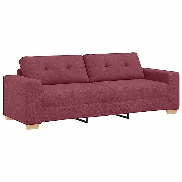 vidaXL Sofa 3-Sitzer-Sofa mit Kissen Weinrot günstig online kaufen