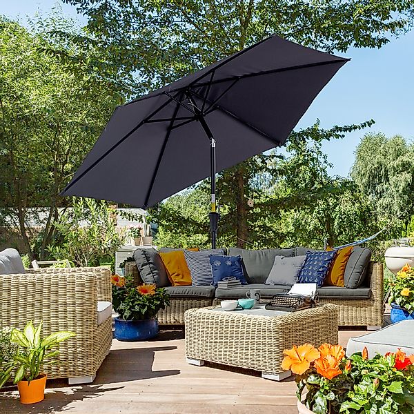 Outsunny Knickschirm Sonnenschirm Gartenschirm Marktschirm mit Handkurbel A günstig online kaufen