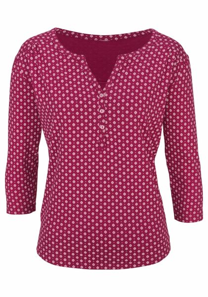 LASCANA Blusenshirt "mit Knopfleiste" aus pflegeleichter Qualität mit Visko günstig online kaufen