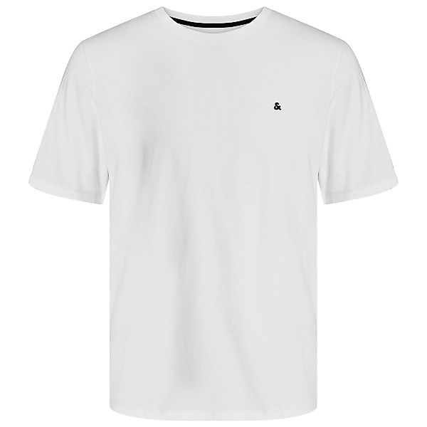 Jack&Jones T-Shirt mit Label-Stickerei Farbe weiß Größe: 5XL günstig online kaufen