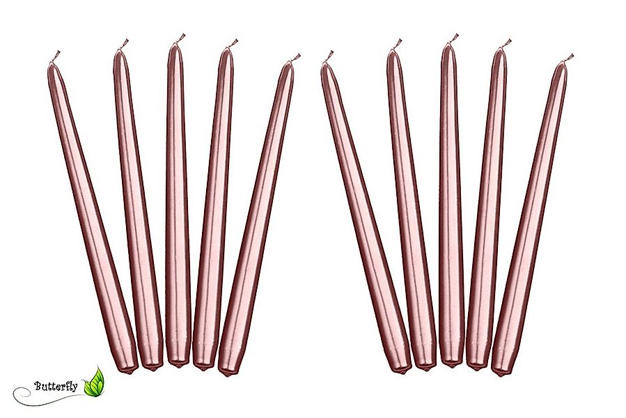 partydeco Spitzkerze, Spitzkerzen 24cm rosegold 10 Stück günstig online kaufen