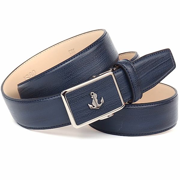 Anthoni Crown Ledergürtel Gürtelschnalle mit Anker günstig online kaufen
