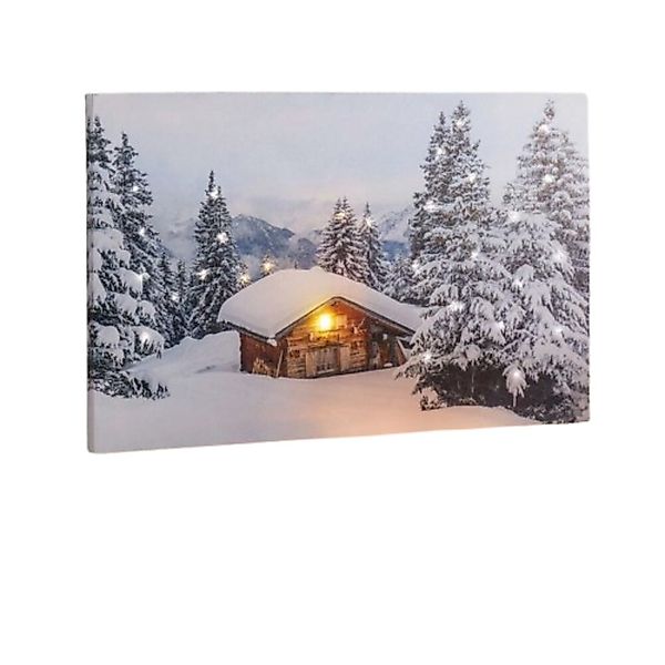 Home-trends24.de Leinwandbild LED Bild Winterlandschaft Leinwand günstig online kaufen