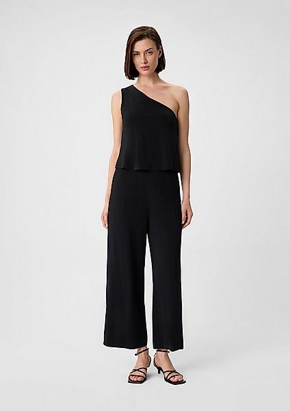 comma Jumpsuit Overall Asymmetrischer One-Shoulder-Jumpsuit aus Jersey günstig online kaufen