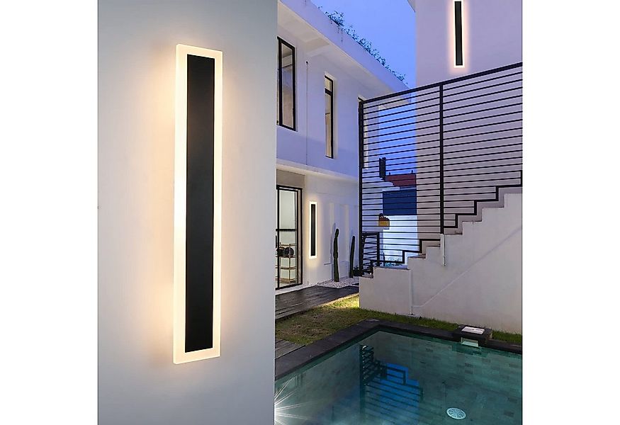 Nettlife LED Wandleuchte Modern Außenlampe 3000K aus Acryl Innen Outdoor, L günstig online kaufen