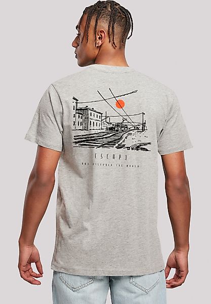 F4NT4STIC T-Shirt "Escape Discover the World Town Train Station" Premium Qu günstig online kaufen