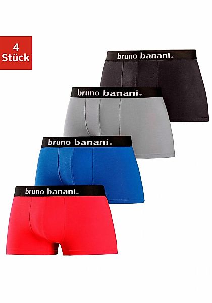 Bruno Banani Hipster, 4 Stk. knapp sitzende Boxershorts in uni oder gemuste günstig online kaufen