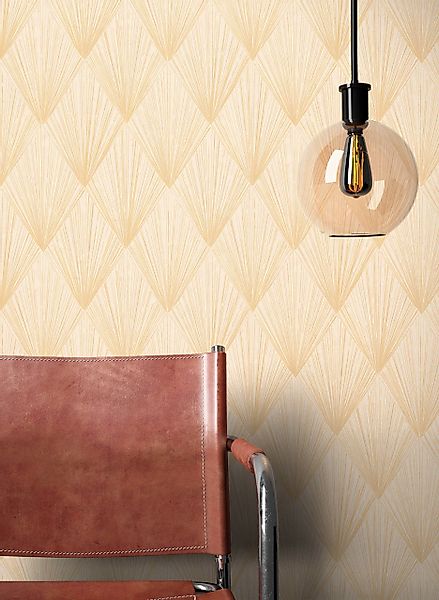 Newroom Vliestapete, Beige Tapete Grafisch Linien günstig online kaufen