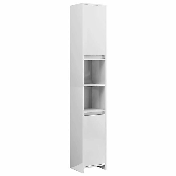 Badezimmerschrank Hochglanz-weiß 30x30x183,5 Cm Spanplatte günstig online kaufen