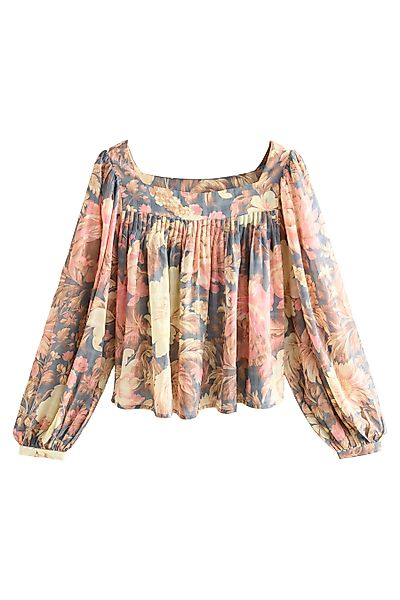 Next Langarmbluse Bluse mit eckigem Ausschnitt günstig online kaufen