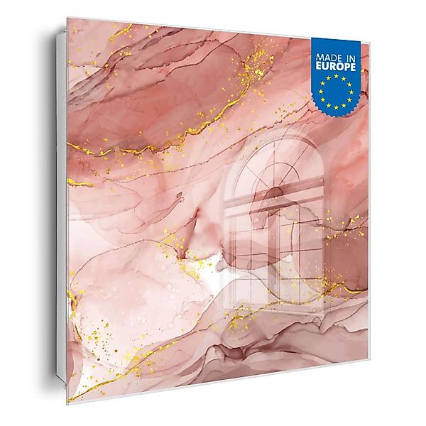 Banjado Großer Schlüsselkasten Glas 30x30cm Weiß Scharnier Rechts 50 Haken günstig online kaufen