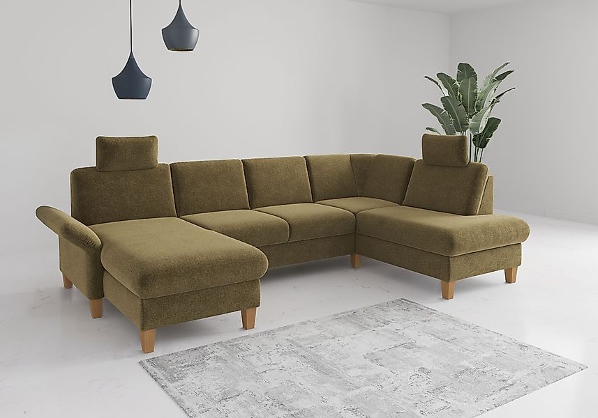 Home affaire Wohnlandschaft "Rochelle, U-Form" optional mit Armteilverstell günstig online kaufen