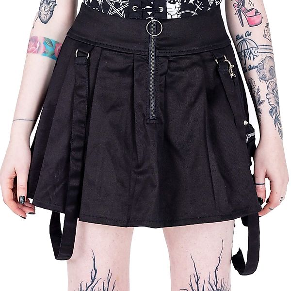 Chemical Black Plisseerock Eseld Punk Gothic günstig online kaufen