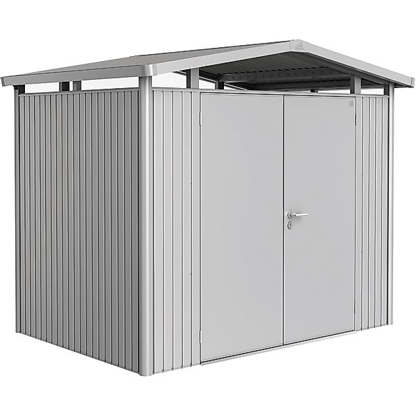 Biohort Metall-Gerätehaus Panorama Silber 4,6 m² günstig online kaufen