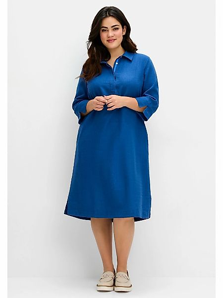 Sheego Blusenkleid "Große Größen", aus Leinen-Viskose-Mix günstig online kaufen