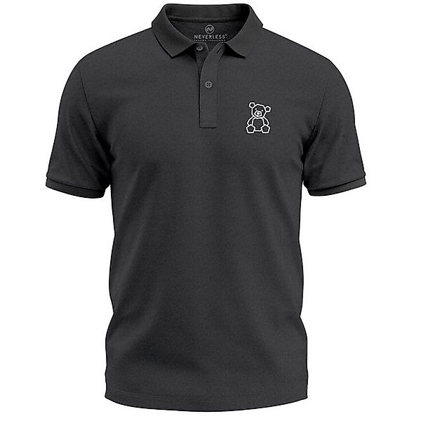 Neverless Poloshirt Poloshirt Herren mit Grafik Print Geometrisches Teddy D günstig online kaufen