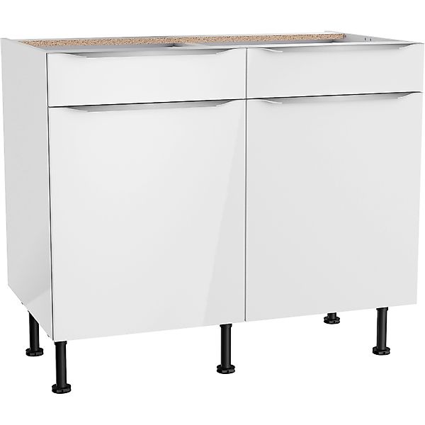 Optifit Küchen-Unterschrank Arvid986 100 cm x 87 cm x 58,4 cm Weiß günstig online kaufen