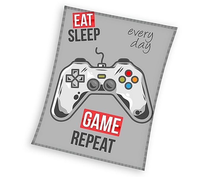 Wohndecke Gamer Fleecedecke Kuscheldecke 150 x 200 cm, Carbotex günstig online kaufen