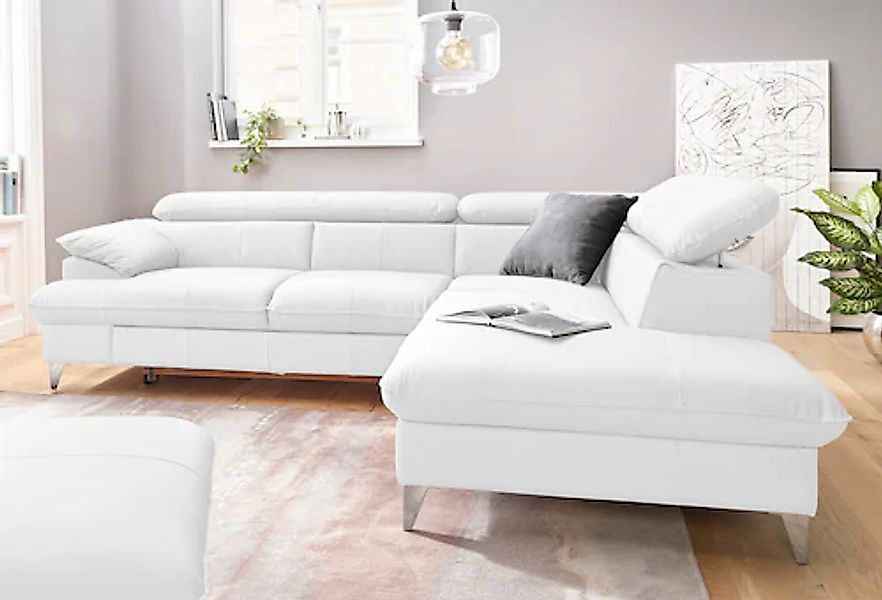 COTTA Ecksofa »Caluso L-Form«, mit Kopfteilverstellung, wahlweise mit Bettf günstig online kaufen