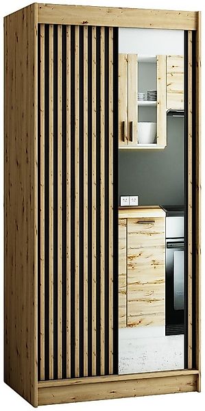 ABIKS MÖBEL Schwebetürenschrank LAMELO 2 mit Zierstreifen, Kleiderschrank m günstig online kaufen