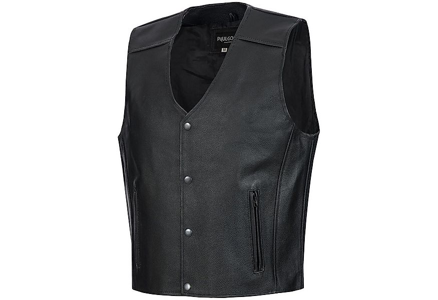 PAULGOS Motorradweste Lederweste Biker Kutte Clubweste Chopper Weste 100% E günstig online kaufen