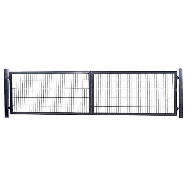 Gartentor Industrietor für Doppelstabzaun 8/6/8 mm Anthrazit 300 cm x 160 c günstig online kaufen