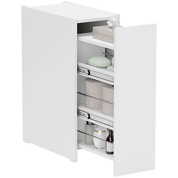 HOMCOM Badezimmerschrank Spanplatte Weiß 47L x 25B x 66,5H cm günstig online kaufen