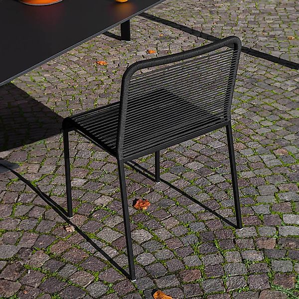lapalma ARIA S42 Gartenstuhl ohne Armlehnen | Vierfuß-Gestell schwarz | Kon günstig online kaufen