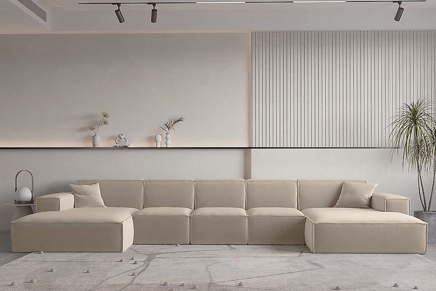 Fun Möbel Wohnlandschaft U-Form CELES PREMIUM XL, Breite 462 cm, inkl. 2 Zi günstig online kaufen