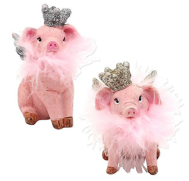 Dekohelden24 Dekofigur Keramik Deko-Schweine mit Krone, Größe über Dropdown günstig online kaufen