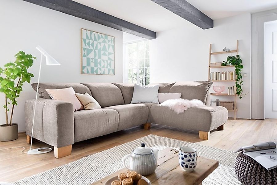 Home affaire Ecksofa »Hörnum bequemes Wohlfühlsofa, Federkern, Breite 281cm günstig online kaufen