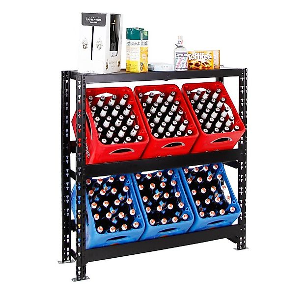 PROREGAL® Flaschenregal Getränkekistenregal TEGERNSEE XL 110x110x30cm 6 Käs günstig online kaufen