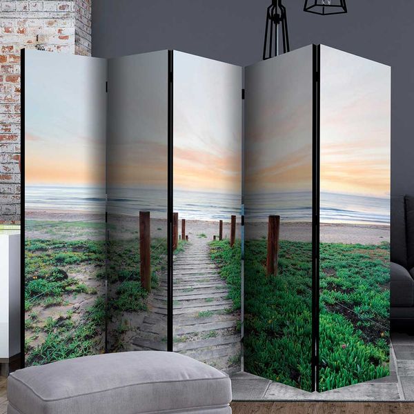 Foto Paravent blickdicht und beidseitig bedruckt Strand Motiv günstig online kaufen