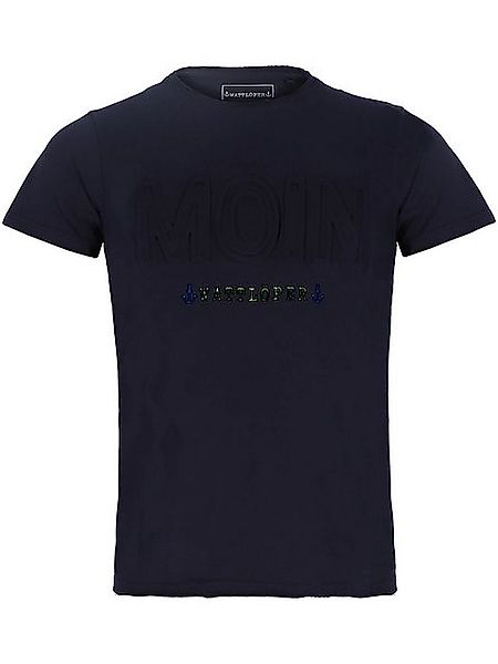 Wattlöper T-Shirt Herren Kurzarm-Shirt mit PopUp-Schriftzug Moin und langem günstig online kaufen
