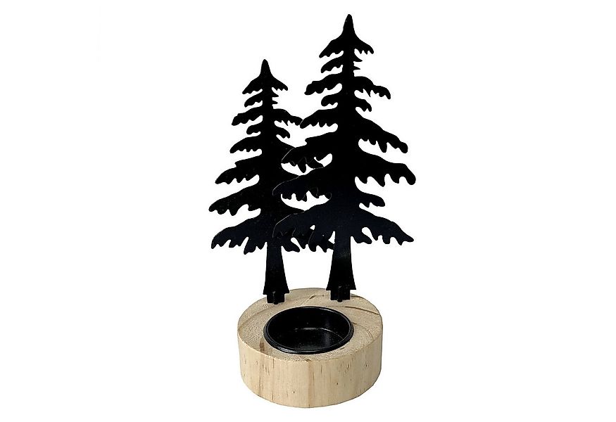 HTI-Living Teelichthalter Teelichthalter Wald Schwarz (Stück, 1 St., 1 Teel günstig online kaufen