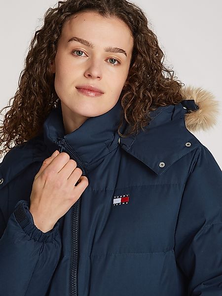 Tommy Jeans Steppjacke "TJW MIDI ALASKA FAUX FUR" mit Kapuze mit Fellimitat günstig online kaufen