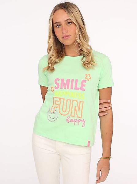 Zwillingsherz T-Shirt "Smile Happiness Fun" mit günstig online kaufen
