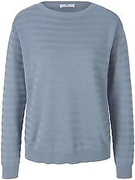 Rundhals-Pullover aus 100% SUPIMA®-Baumwolle Peter Hahn blau günstig online kaufen