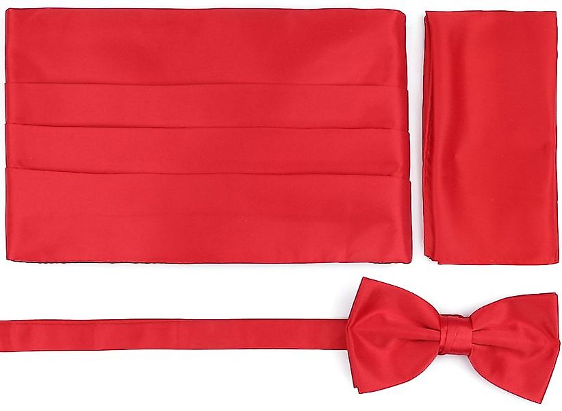 Suitable Set Kummerbund Flieg Einstecktuch Set Rot - günstig online kaufen