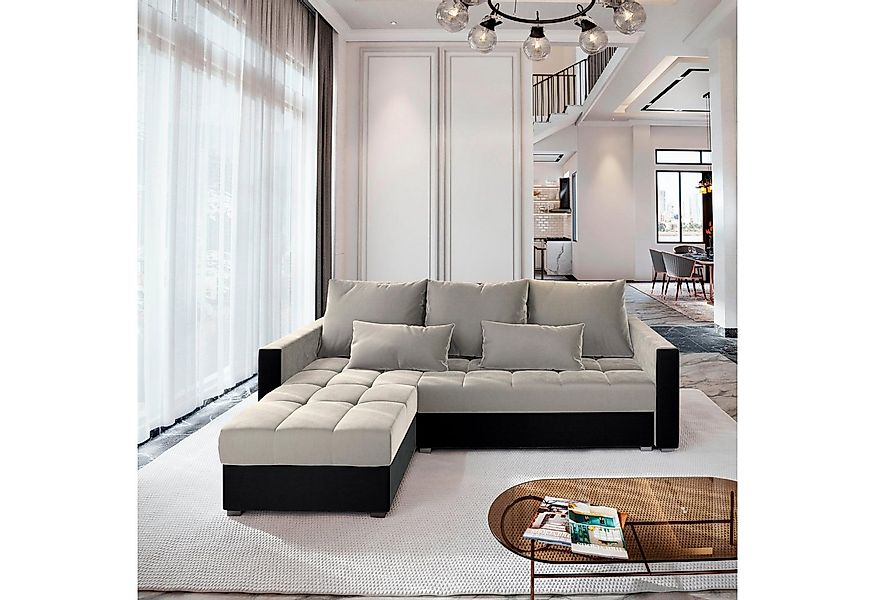 Masseno Ecksofa KOS PIK mit Schlaffunktion L-Form, Sofa mit Bettkasten günstig online kaufen