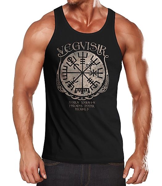 Neverless Tanktop Herren Tank-Top Vegvisir Runenkompass günstig online kaufen