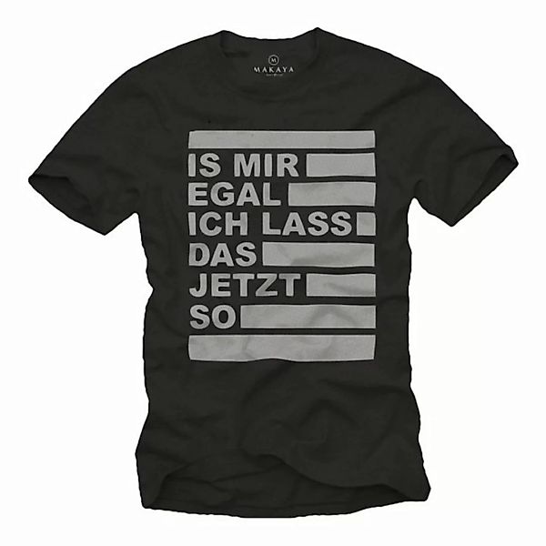 MAKAYA Print-Shirt Lustige T-Shirts mit Sprüchen - Egal Herren Jungs Männer günstig online kaufen